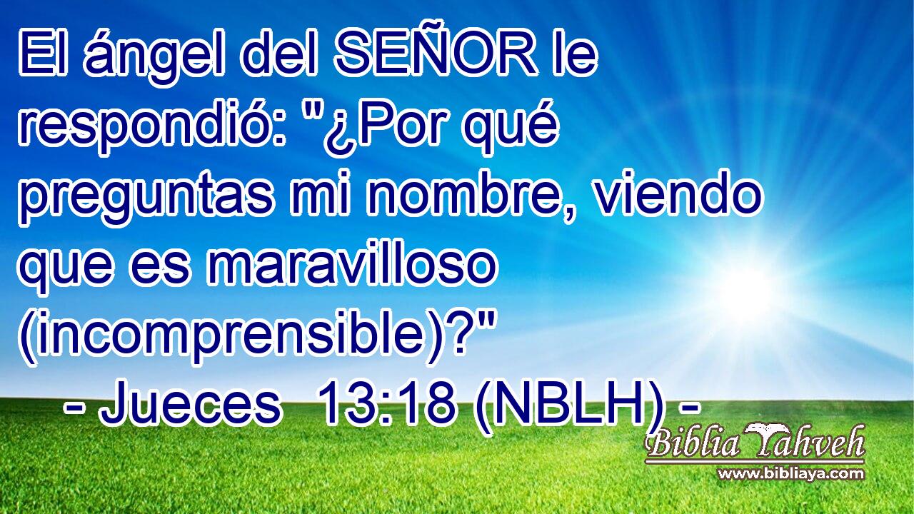  El ángel del SEÑOR le respondió: 