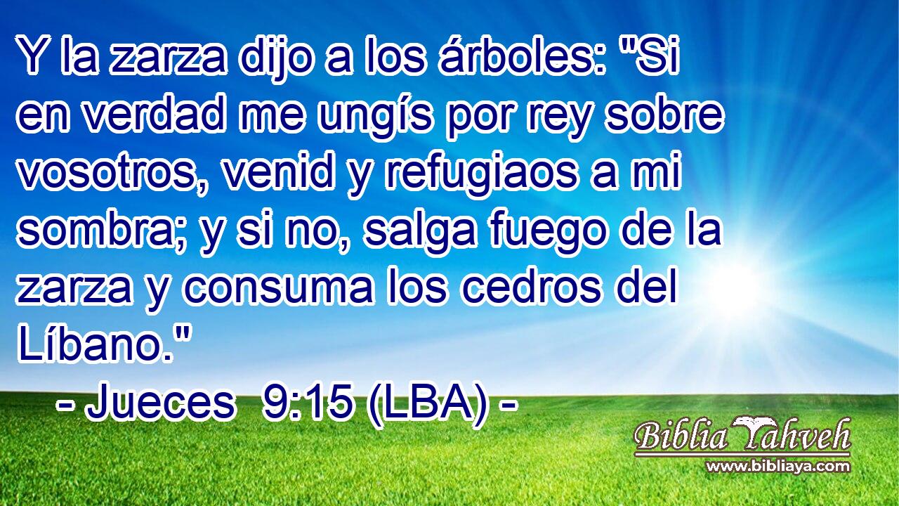 Y la zarza dijo a los árboles: 