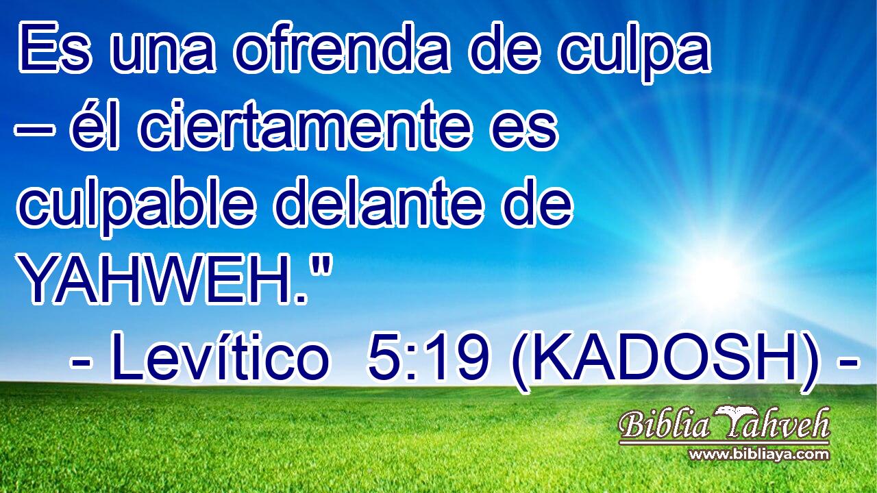  Es una ofrenda de culpa – él ciertamente es culpable delante de YAHWEH.
