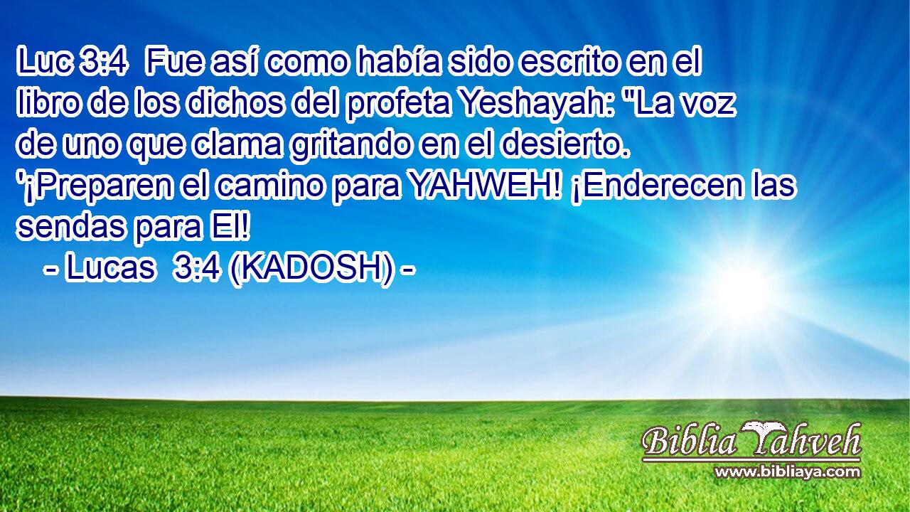  Fue así como había sido escrito en el libro de los dichos del profeta Yeshayah: 