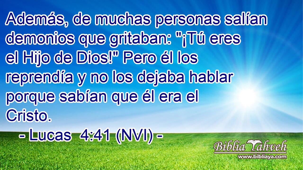 Además, de muchas personas salían demonios que gritaban: 