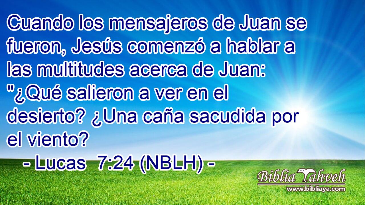  Cuando los mensajeros de Juan se fueron, Jesús comenzó a hablar a las multitudes acerca de Juan: 