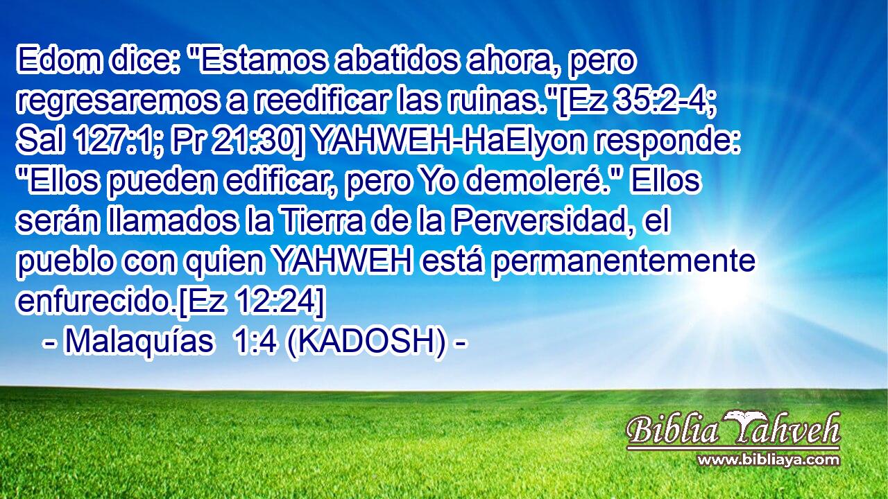  Edom dice: 
