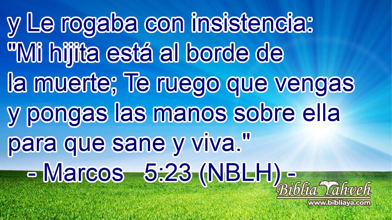  y Le rogaba con insistencia: 