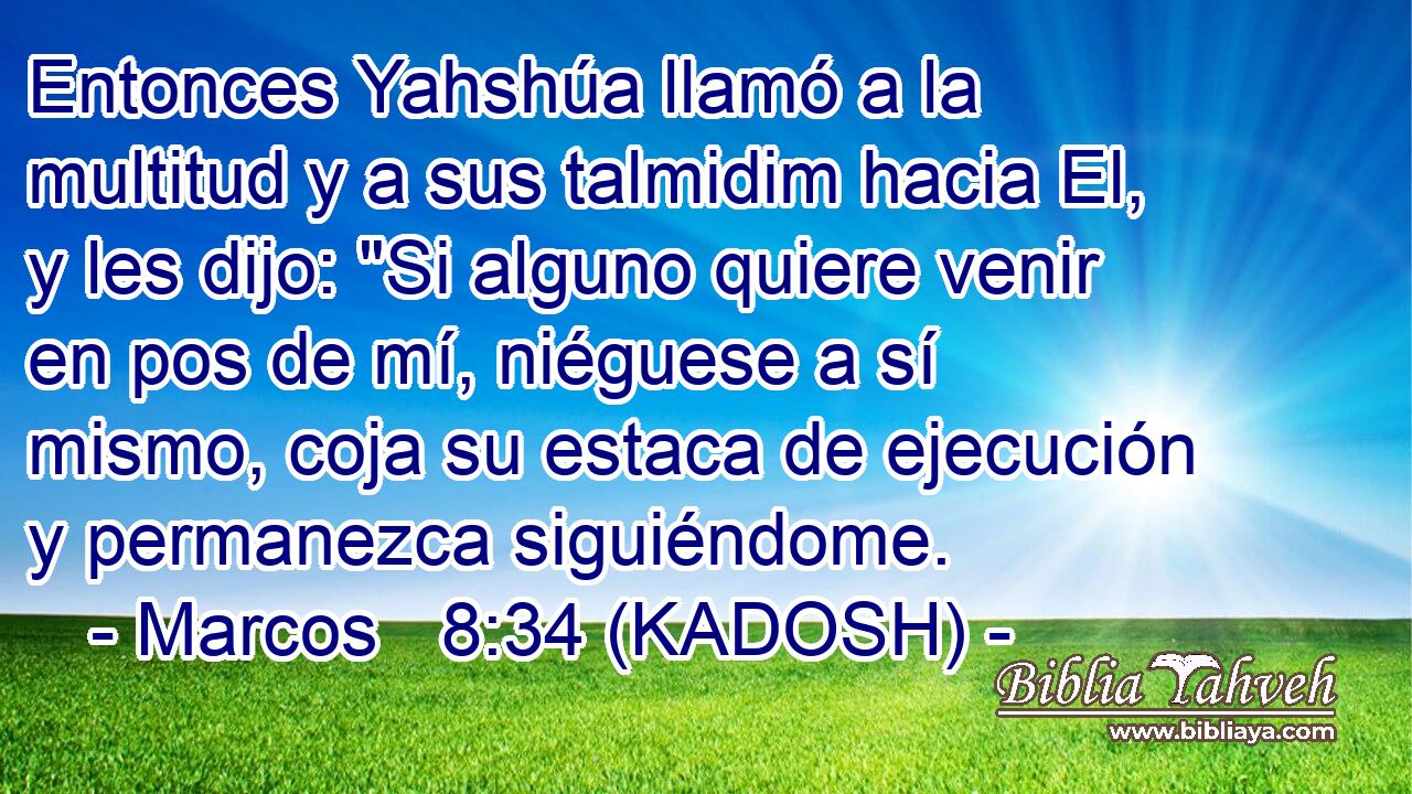  Entonces Yahshúa llamó a la multitud y a sus talmidim hacia El, y les dijo: 