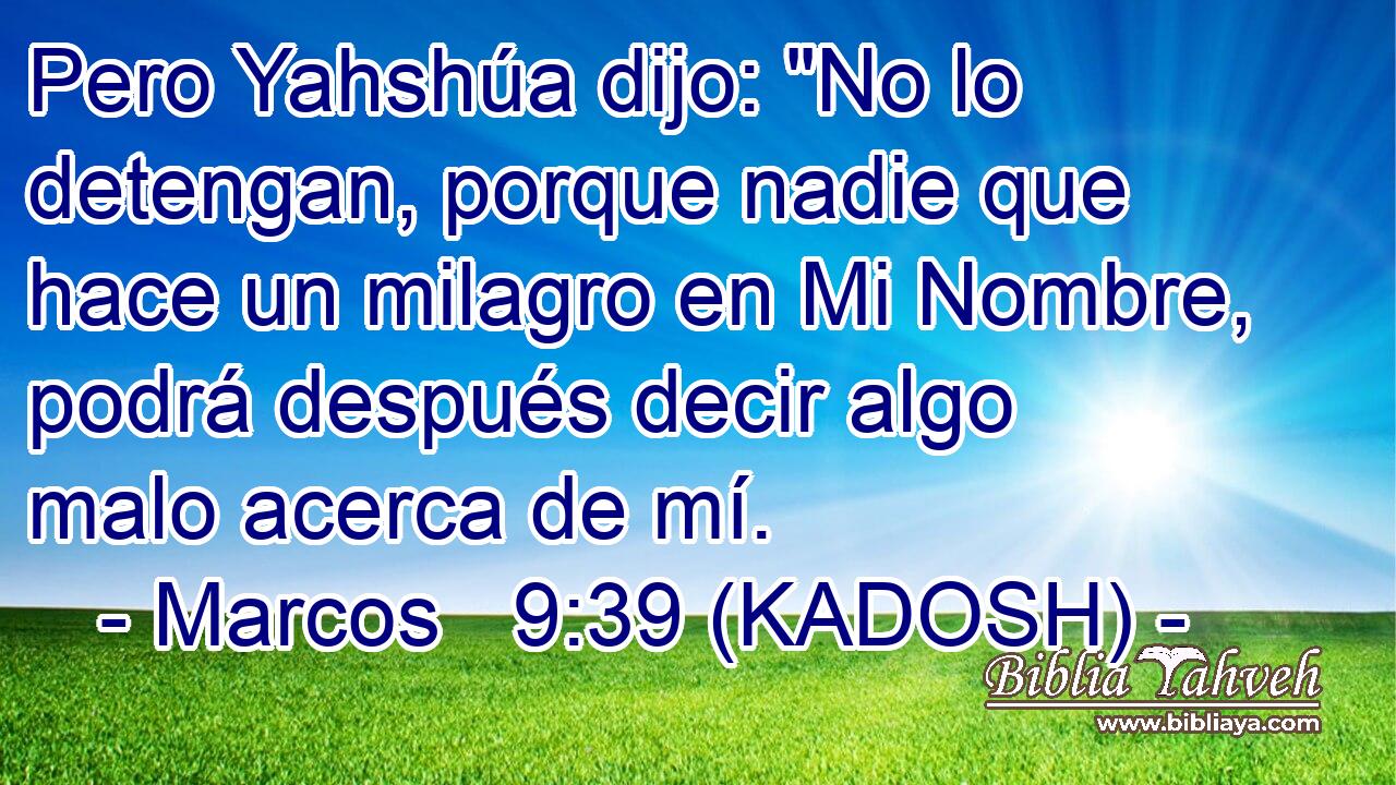  Pero Yahshúa dijo: 