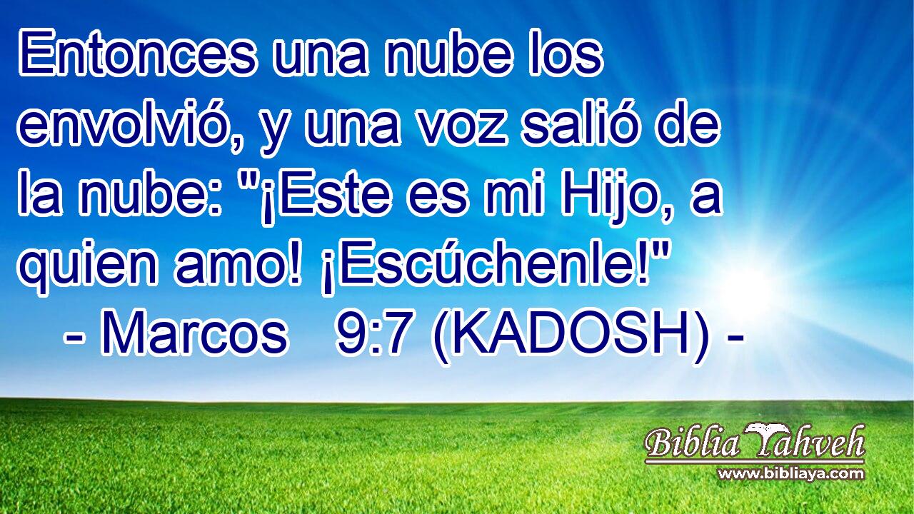  Entonces una nube los envolvió, y una voz salió de la nube: 