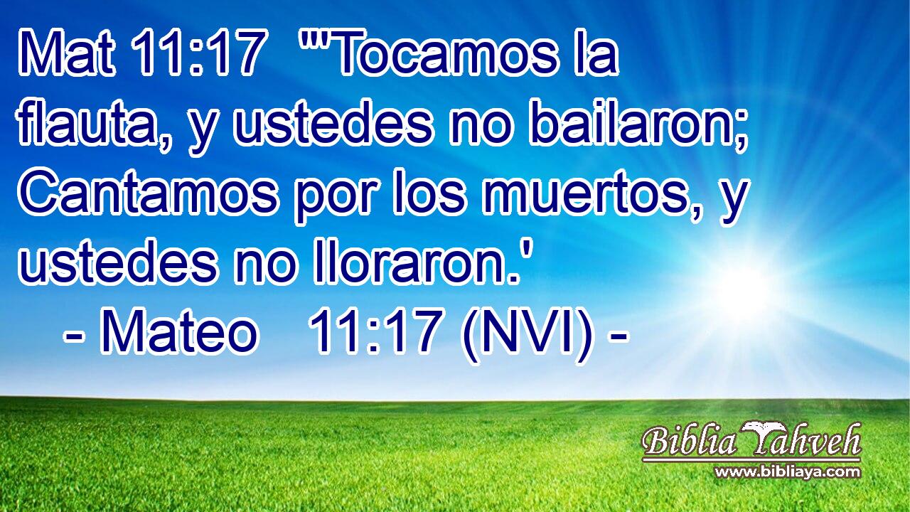 Mat 11:17  