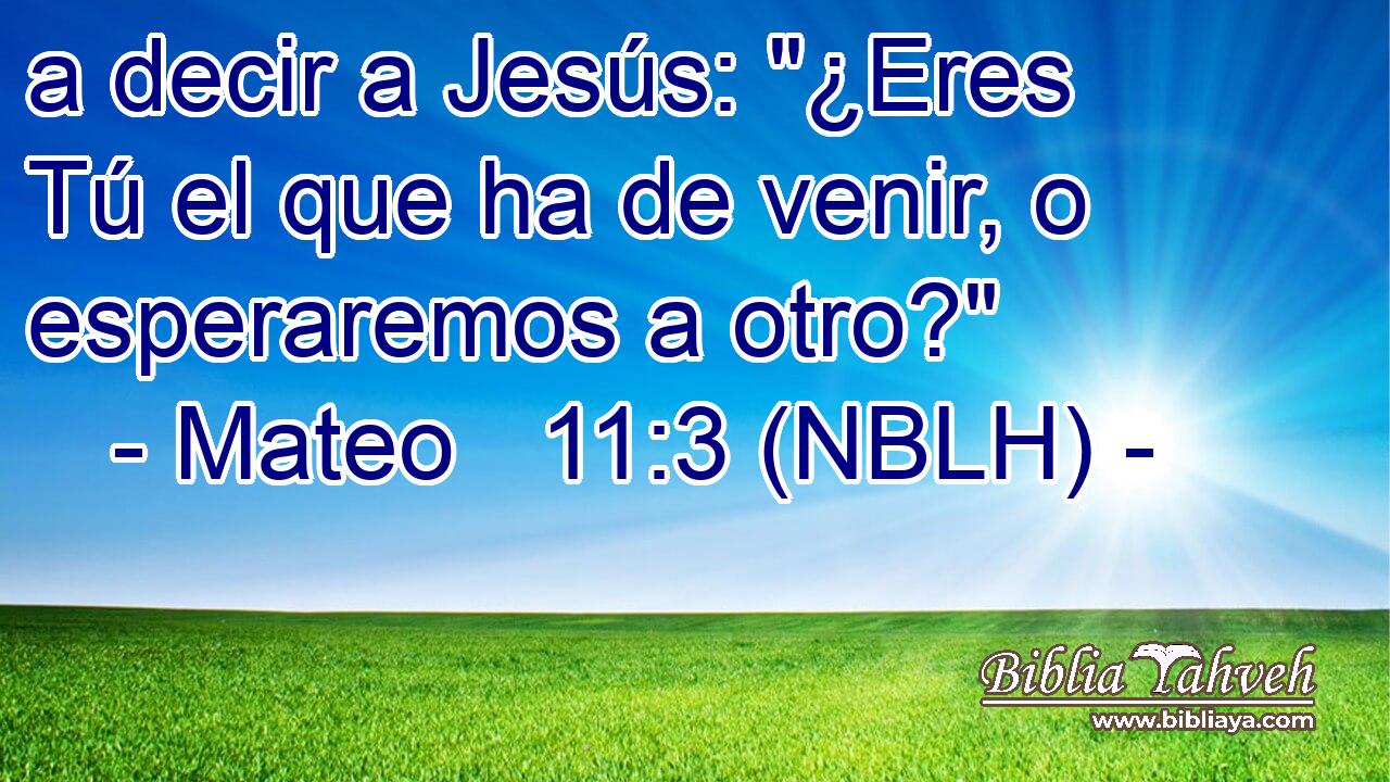  a decir a Jesús: 