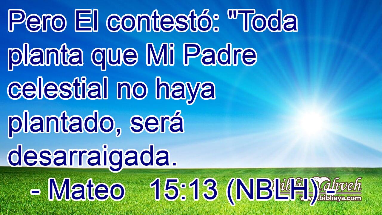  Pero El contestó: 