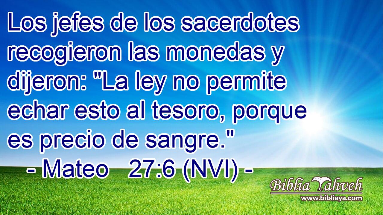  Los jefes de los sacerdotes recogieron las monedas y dijeron: 