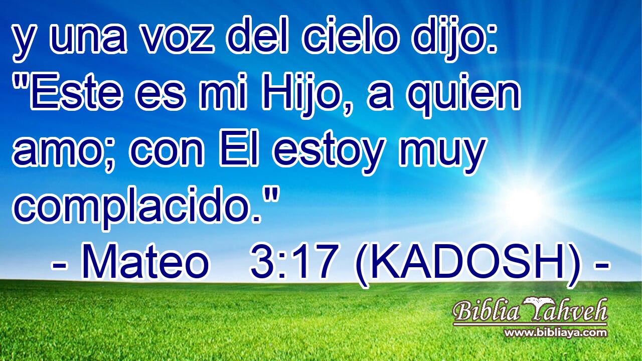  y una voz del cielo dijo: 