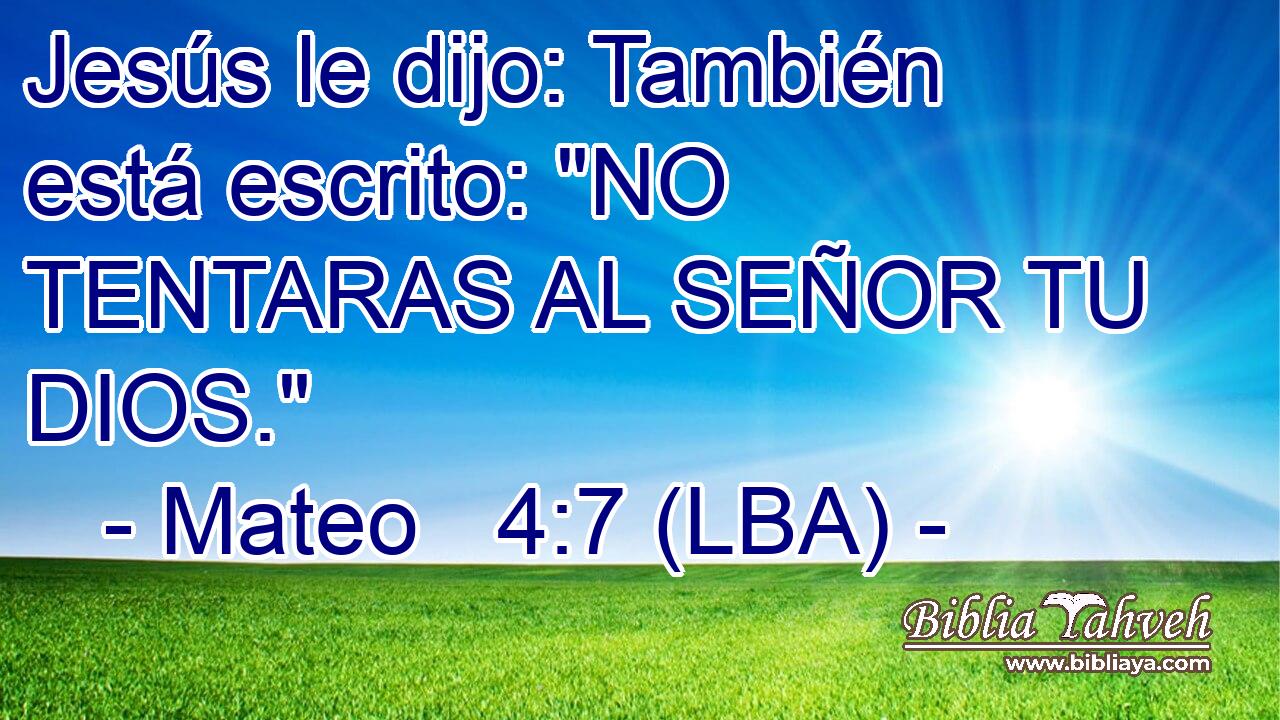 Jesús le dijo: También está escrito: 