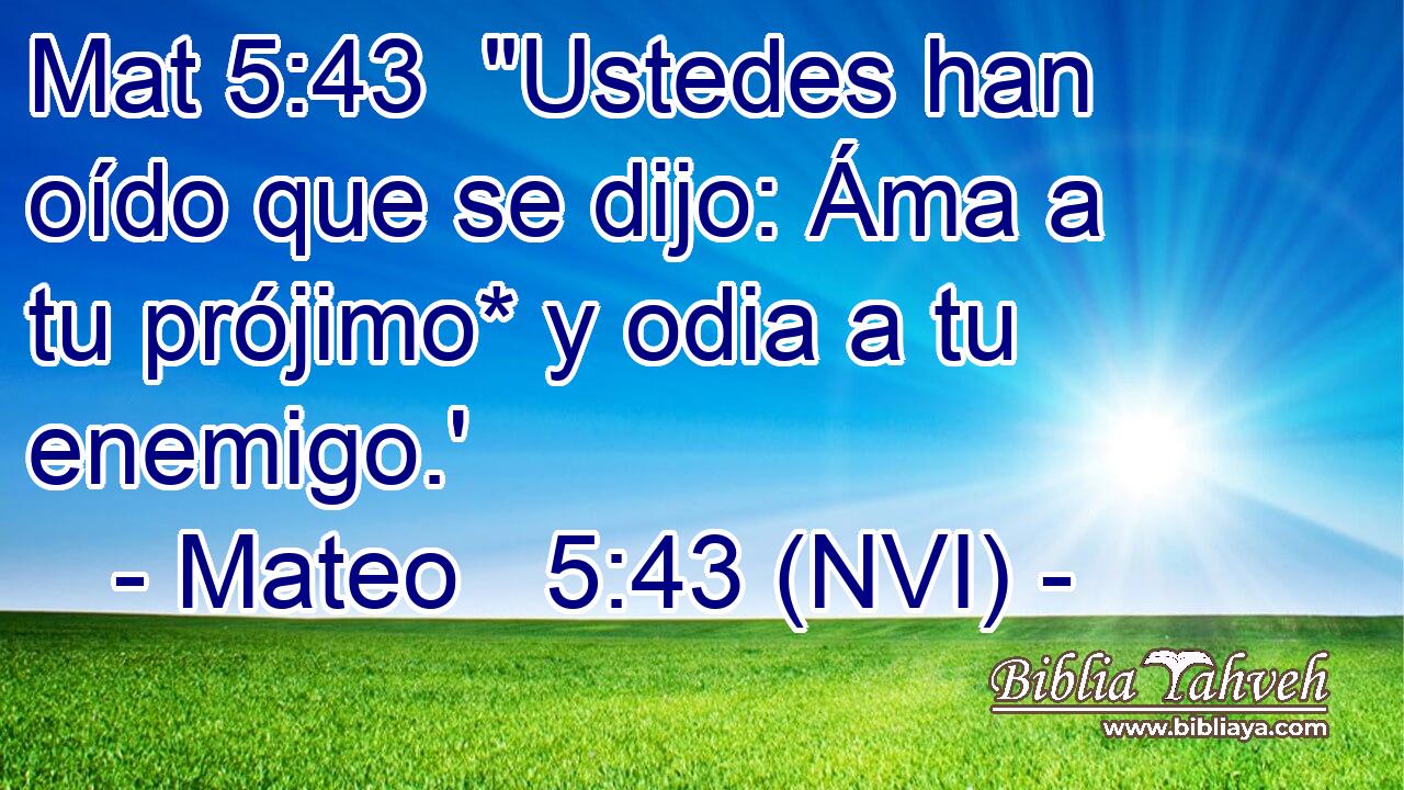 Mat 5:43  