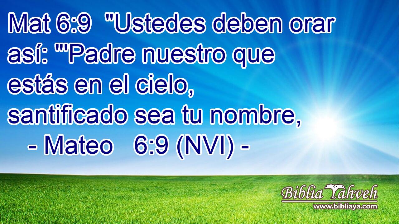 Mat 6:9  