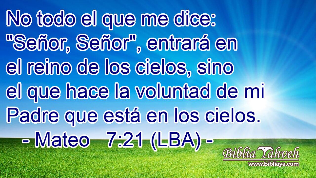 No todo el que me dice: 