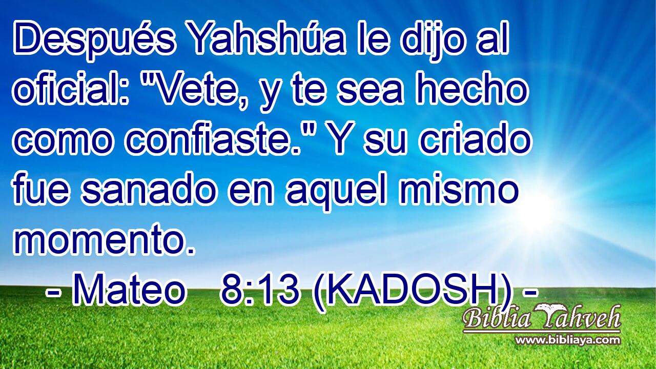  Después Yahshúa le dijo al oficial: 