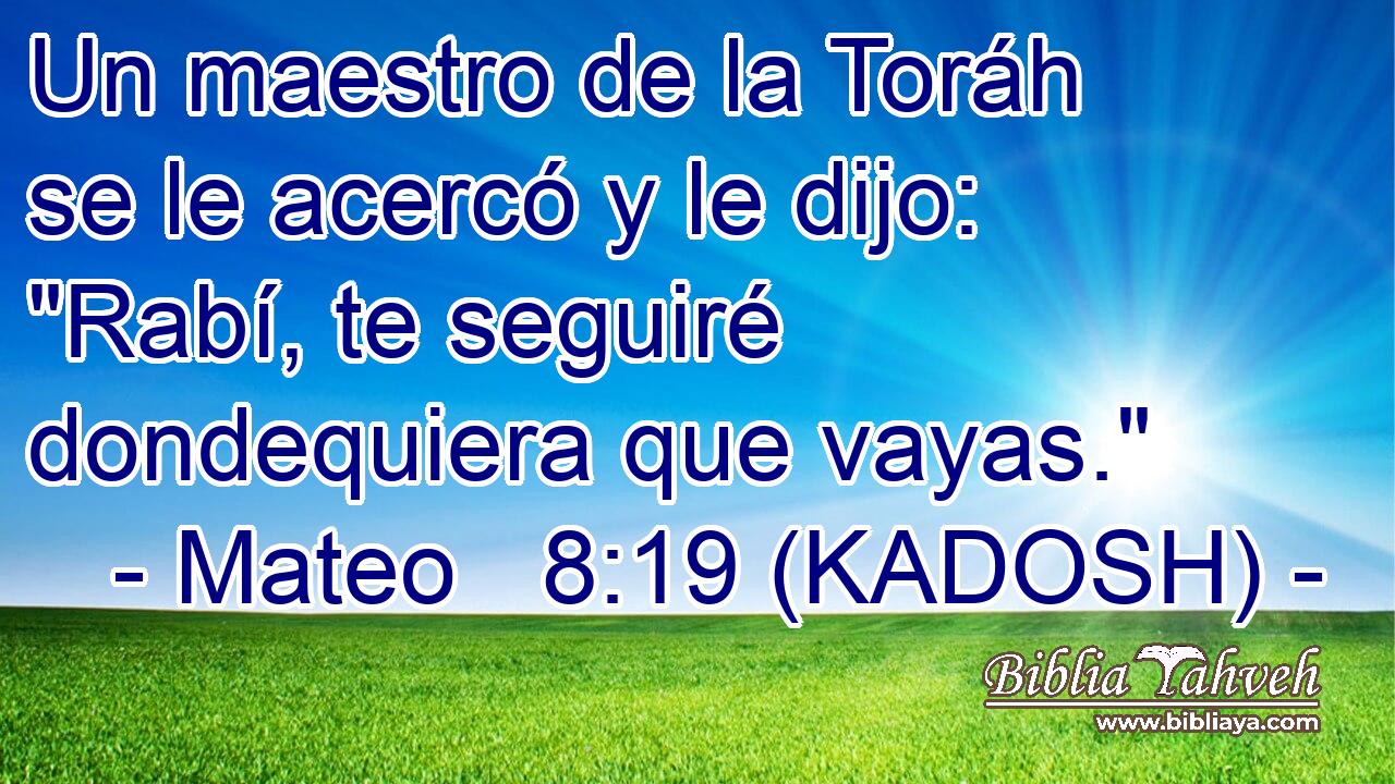  Un maestro de la Toráh se le acercó y le dijo: 