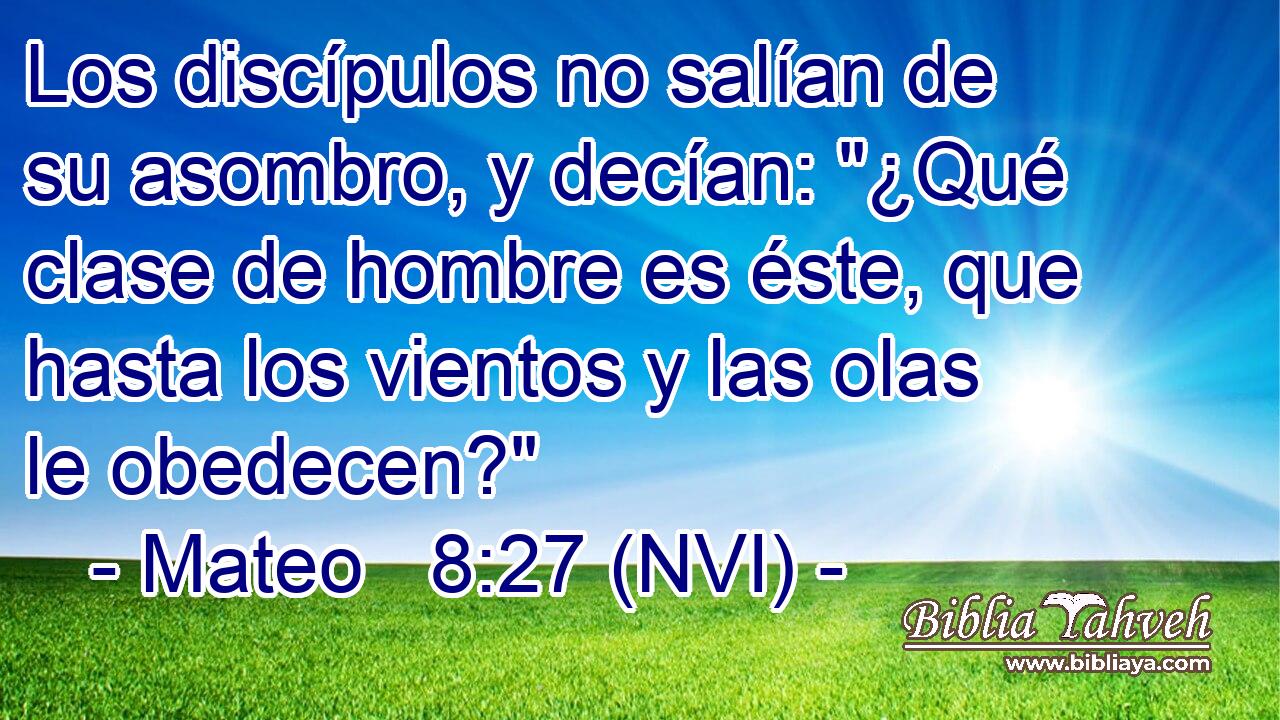  Los discípulos no salían de su asombro, y decían: 
