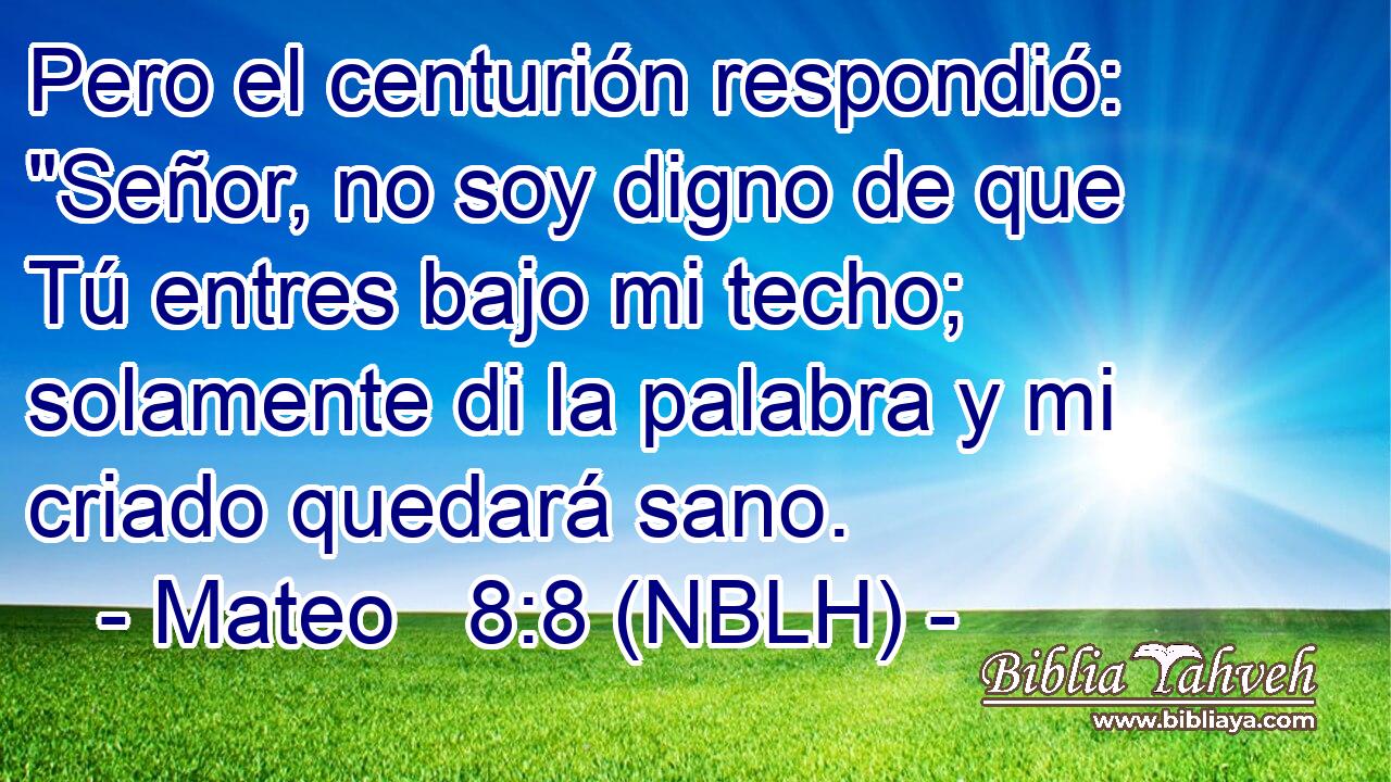  Pero el centurión respondió: 