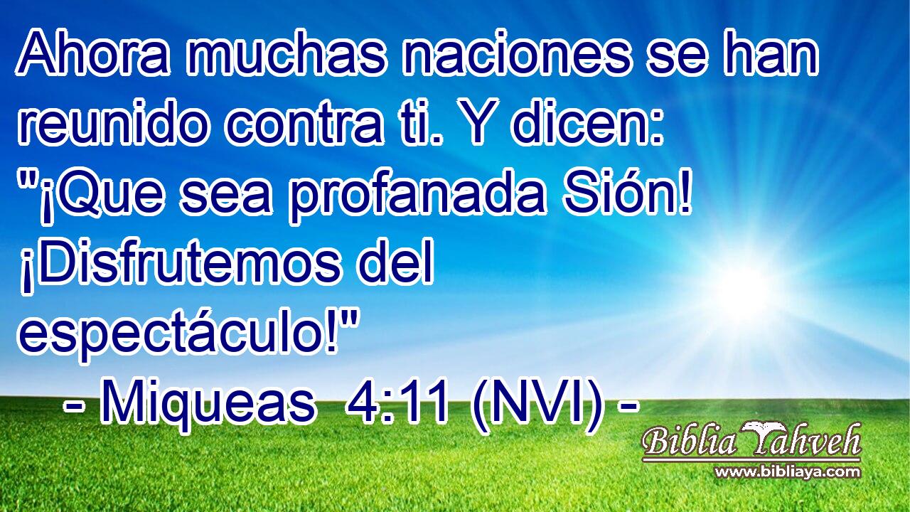  Ahora muchas naciones se han reunido contra ti. Y dicen: 