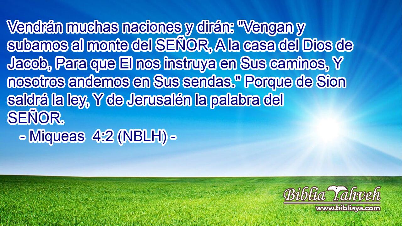  Vendrán muchas naciones y dirán: 