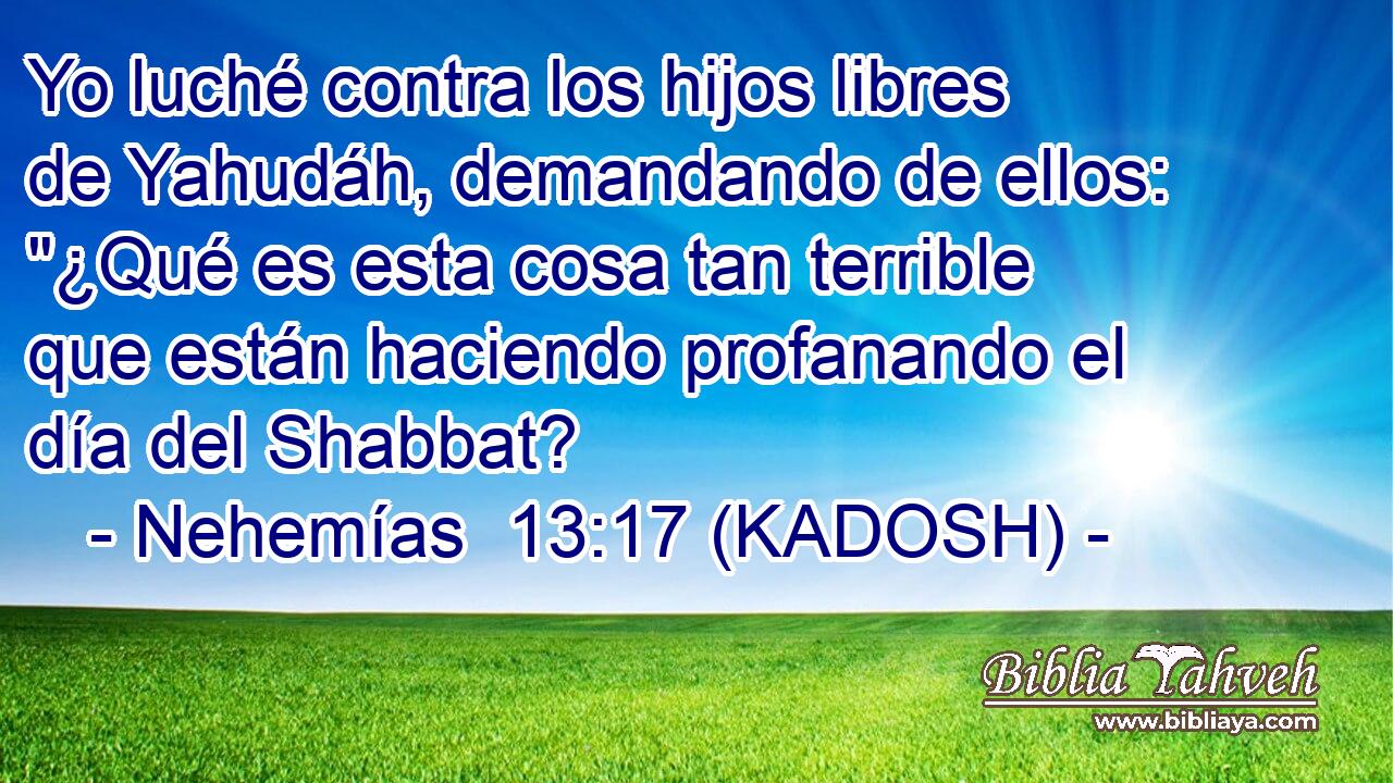  Yo luché contra los hijos libres de Yahudáh, demandando de ellos: 