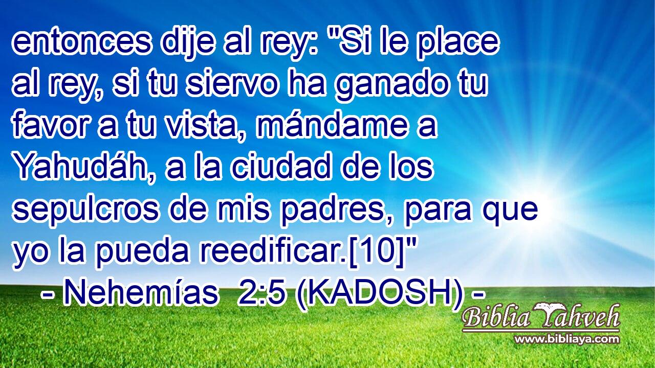  entonces dije al rey: 