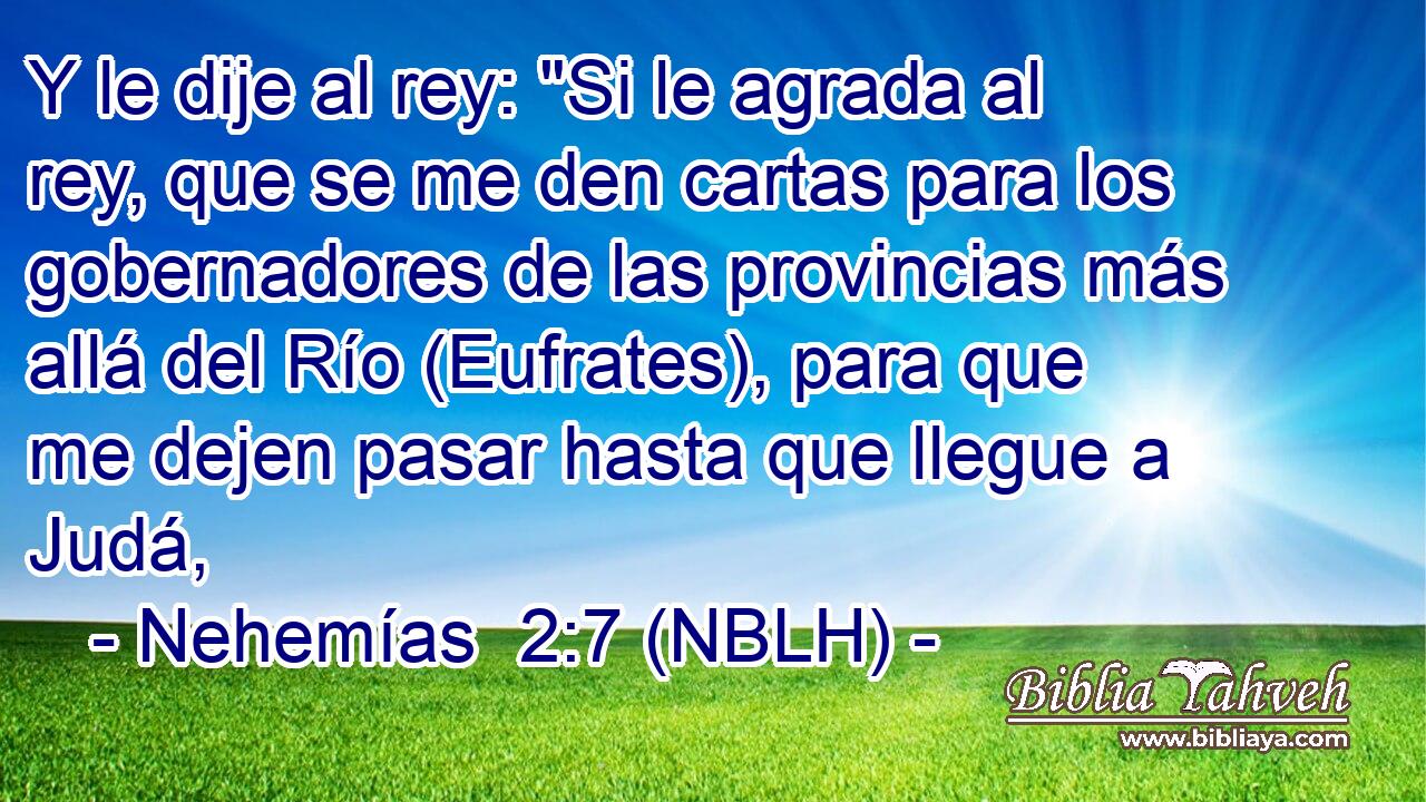  Y le dije al rey: 