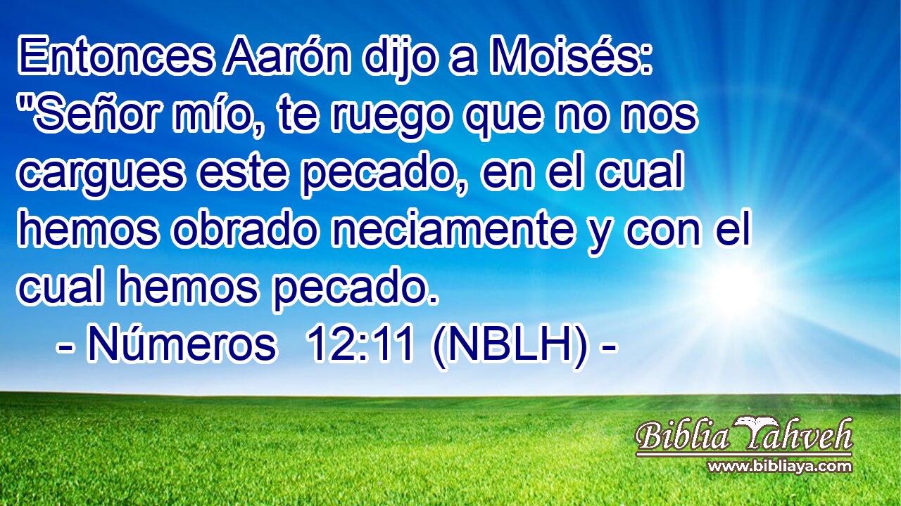  Entonces Aarón dijo a Moisés: 
