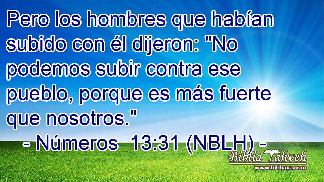  Pero los hombres que habían subido con él dijeron: 