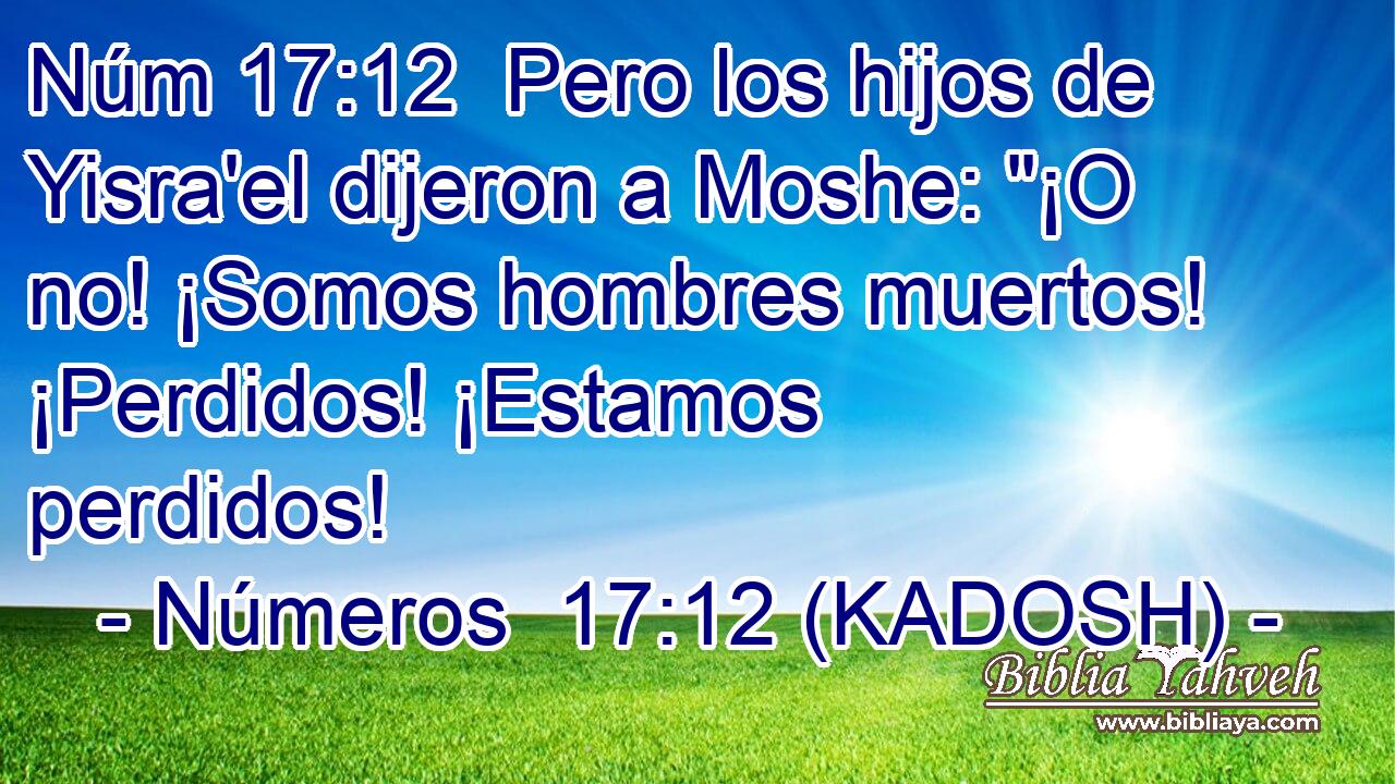  Pero los hijos de Yisra'el dijeron a Moshe: 