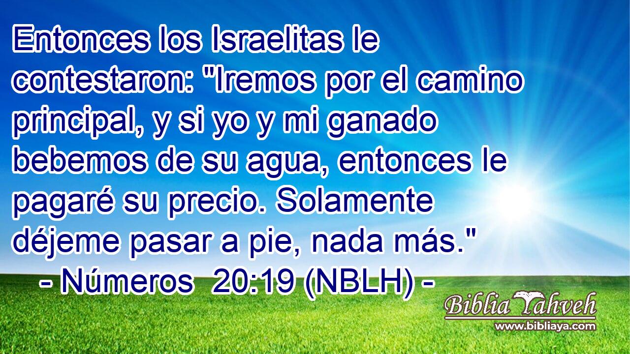  Entonces los Israelitas le contestaron: 