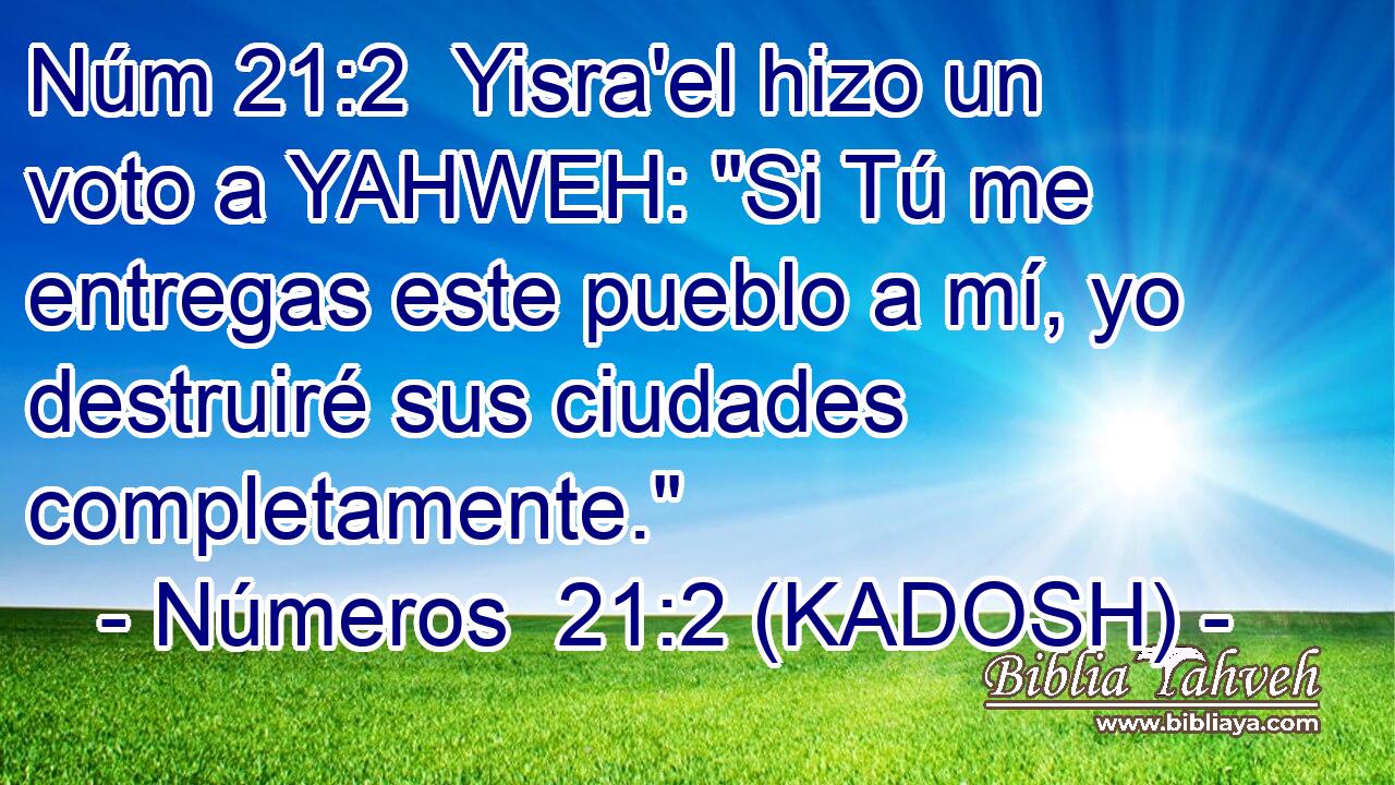  Yisra'el hizo un voto a YAHWEH: 