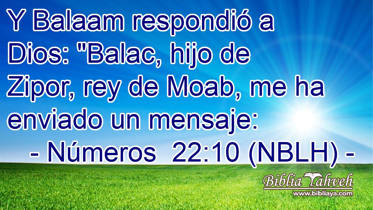  Y Balaam respondió a Dios: 