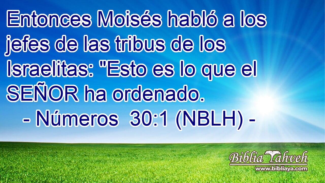  Entonces Moisés habló a los jefes de las tribus de los Israelitas: 