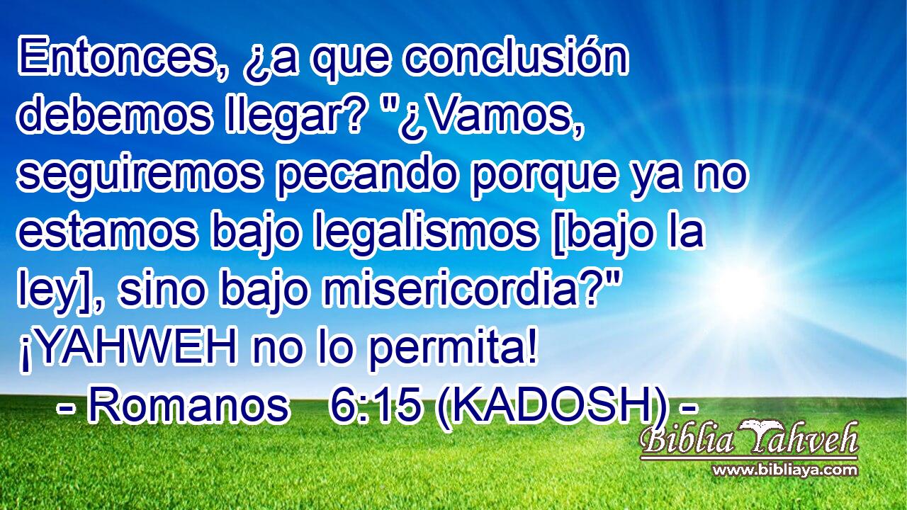  Entonces, ¿a que conclusión debemos llegar? 