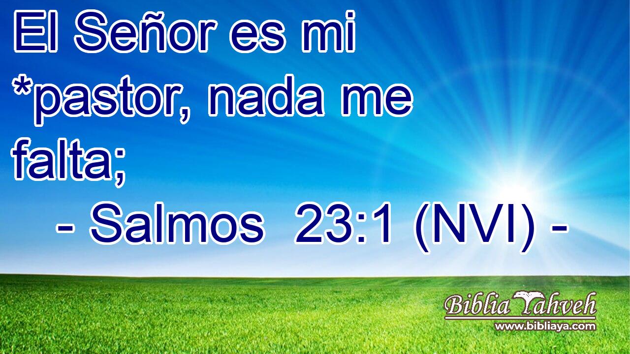 Salmos 23 1 Nvi El Senor Es Mi Pastor Nada Me Falta