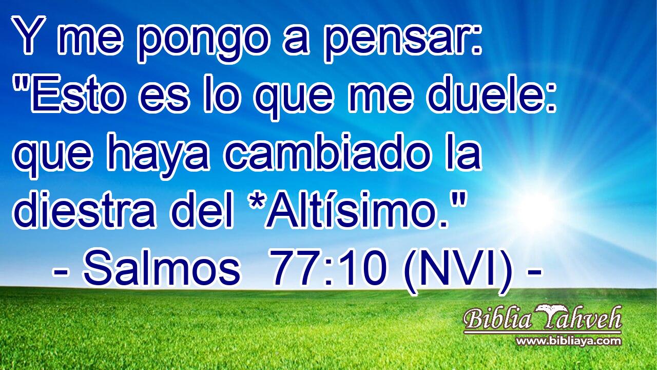 Y me pongo a pensar: 