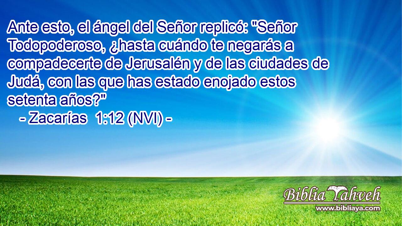  Ante esto, el ángel del Señor replicó: 